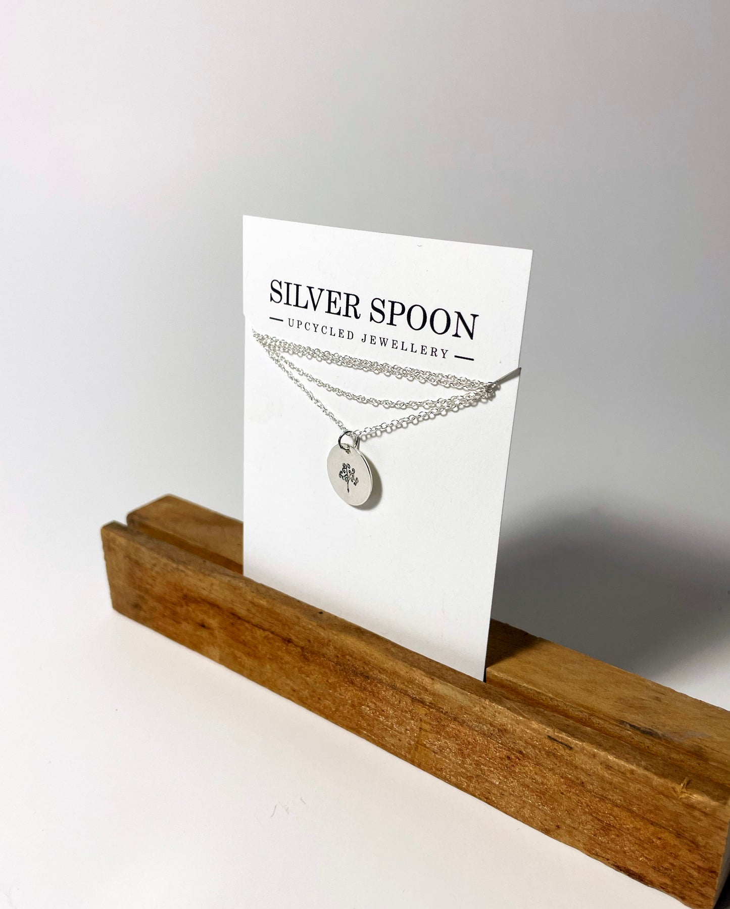 "Tree of Life" Stamped Charm Necklace