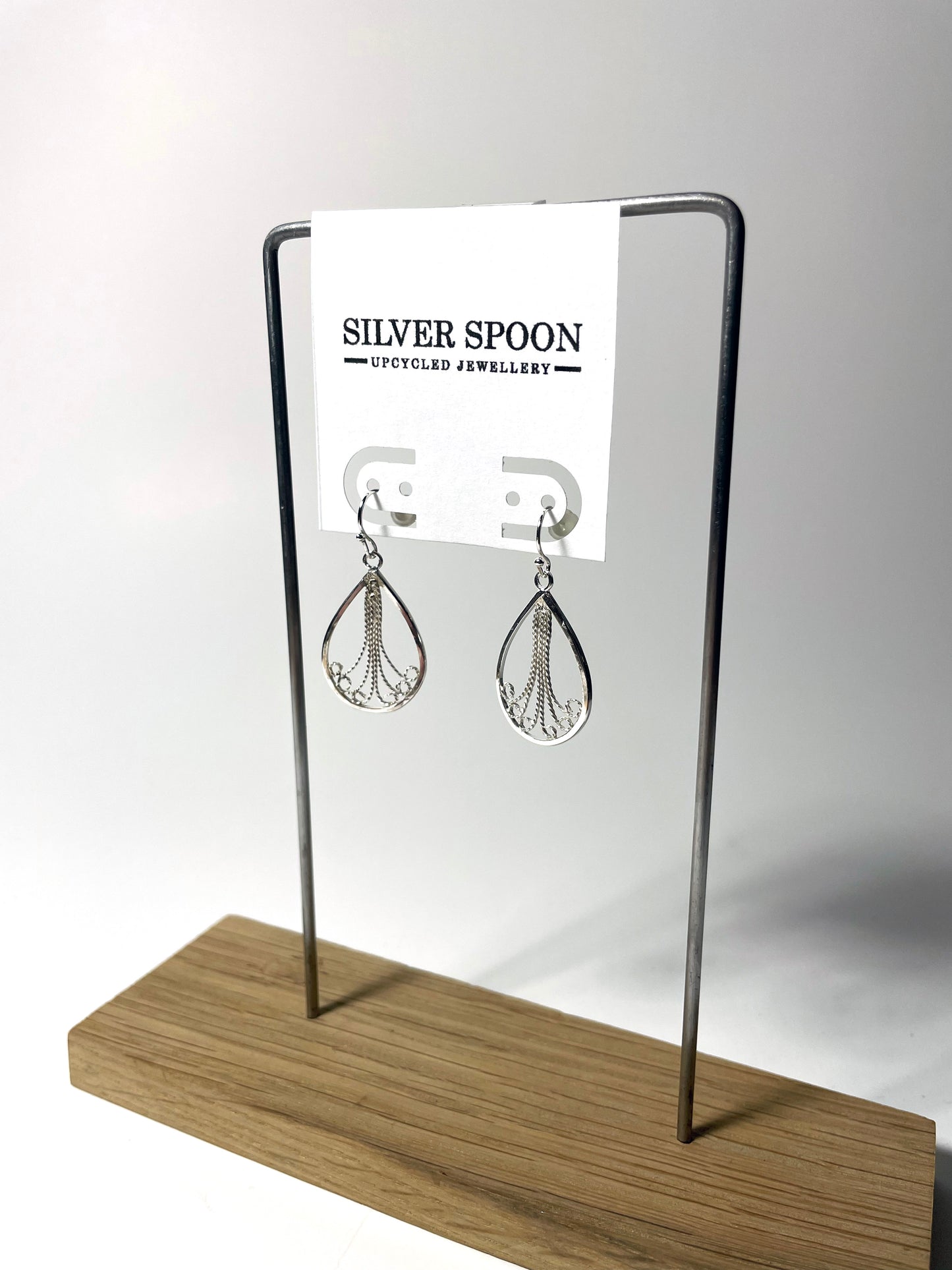 Silver Filigree Drop Earrings