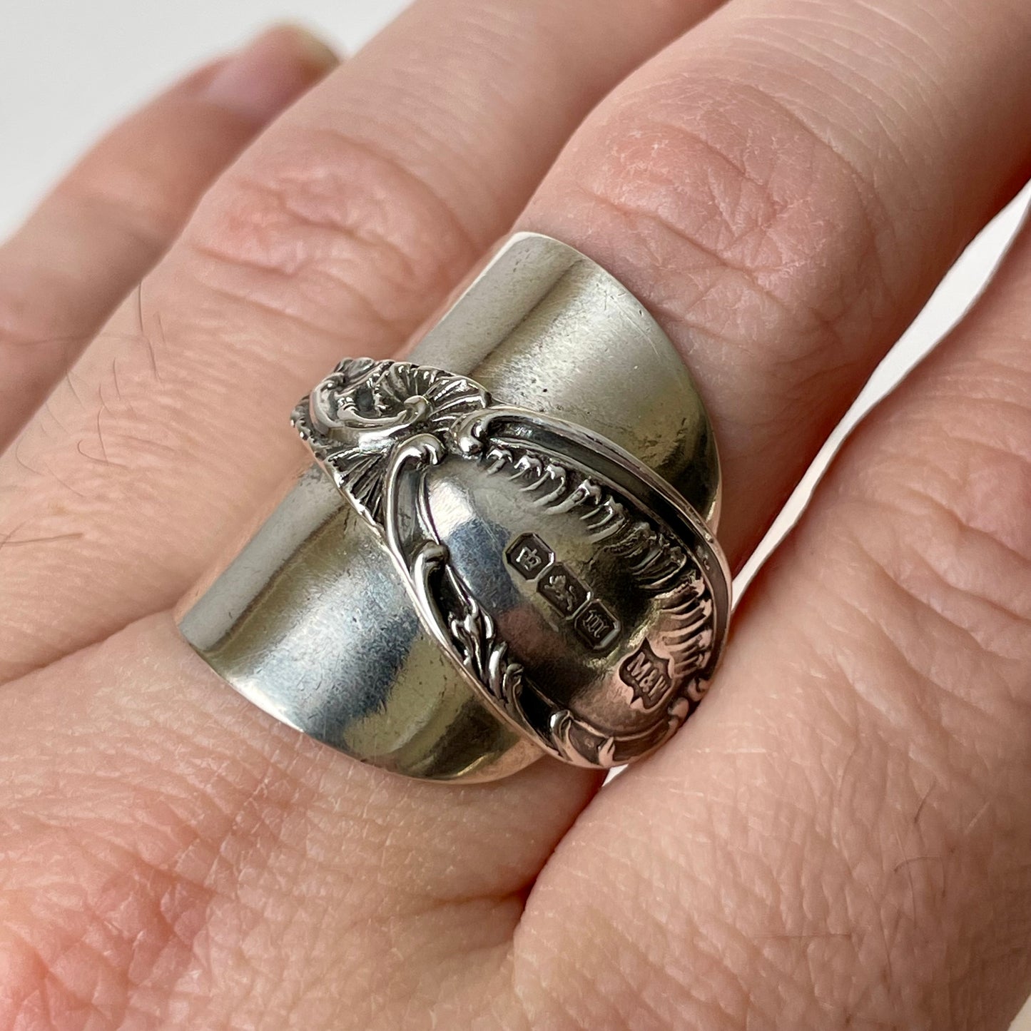 Mappin & Webb Sterling Silver Spoon Band Ring