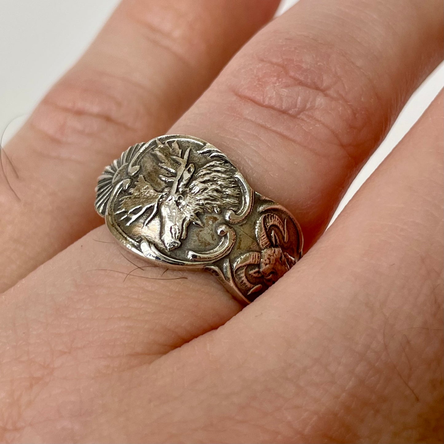 Alaskan Gold Rush Era Souvenir Spoon Ring