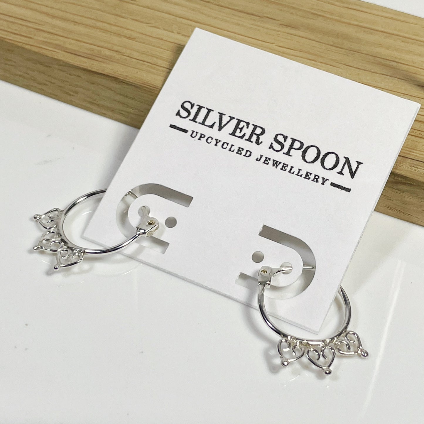 Heart Charm Hoop Earrings