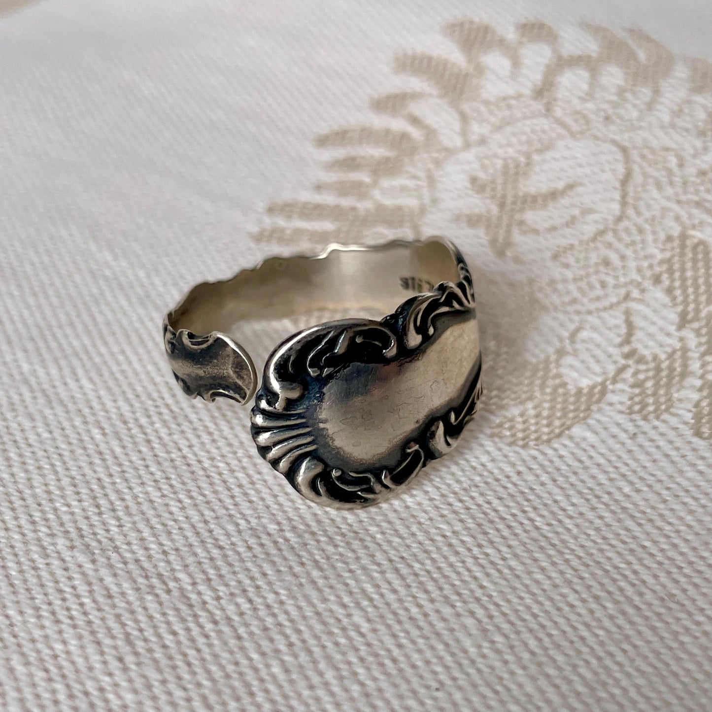 Louis XV Sterling Silver Spoon Ring