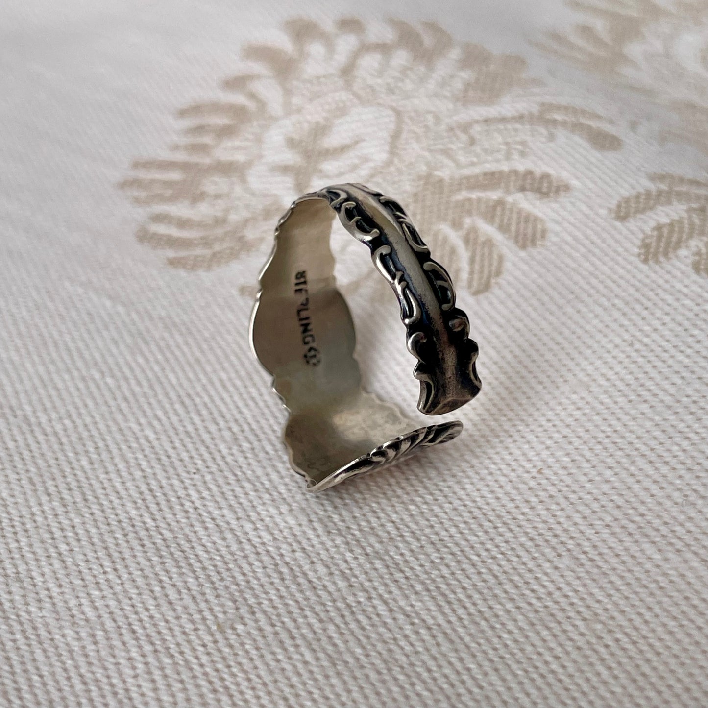 Louis XV Sterling Silver Spoon Ring