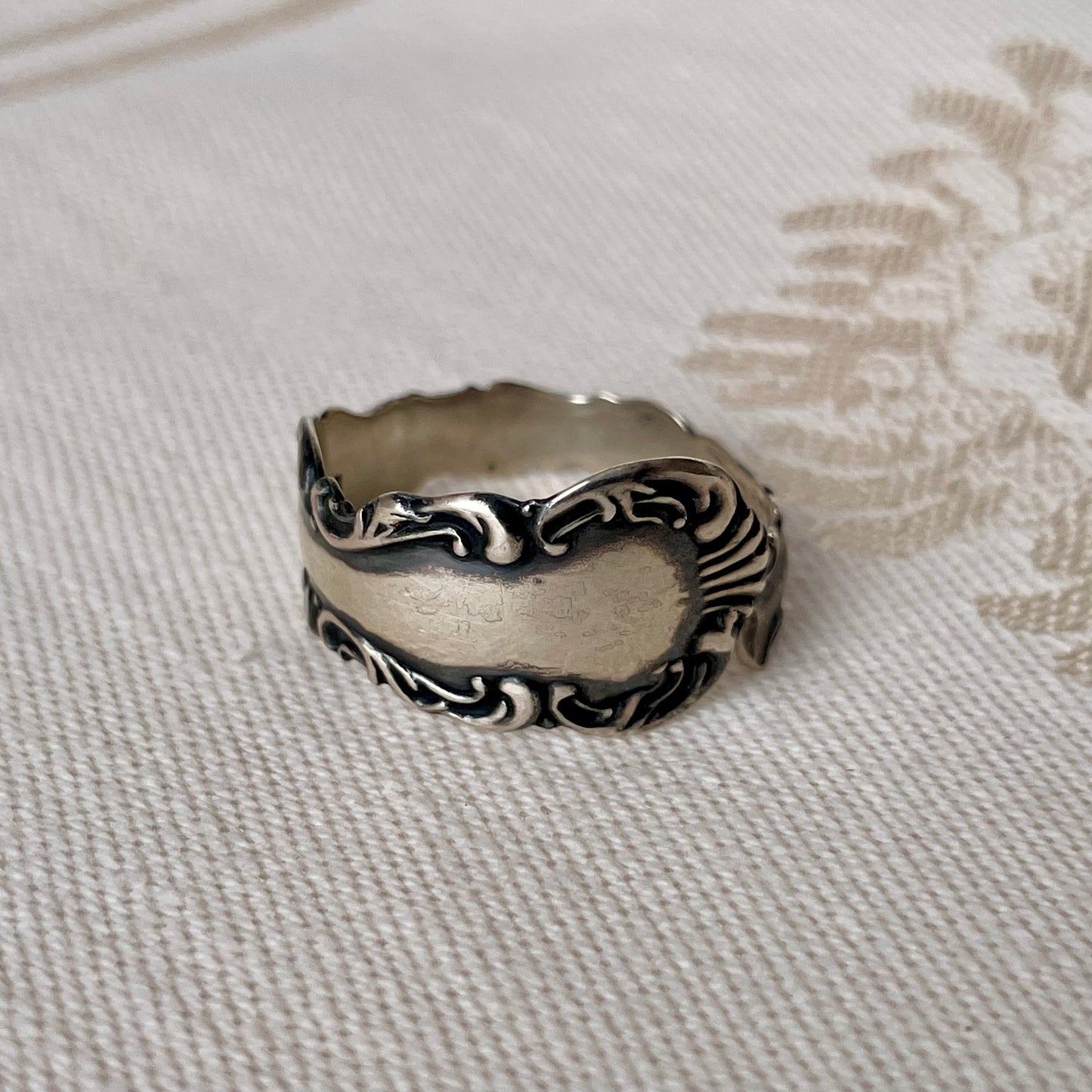 Louis XV Sterling Silver Spoon Ring