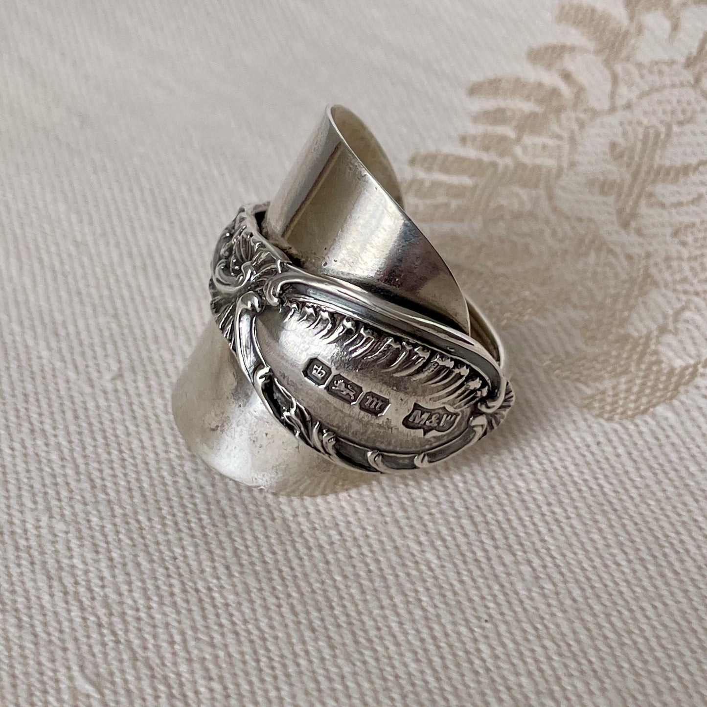 Mappin & Webb Sterling Silver Spoon Band Ring