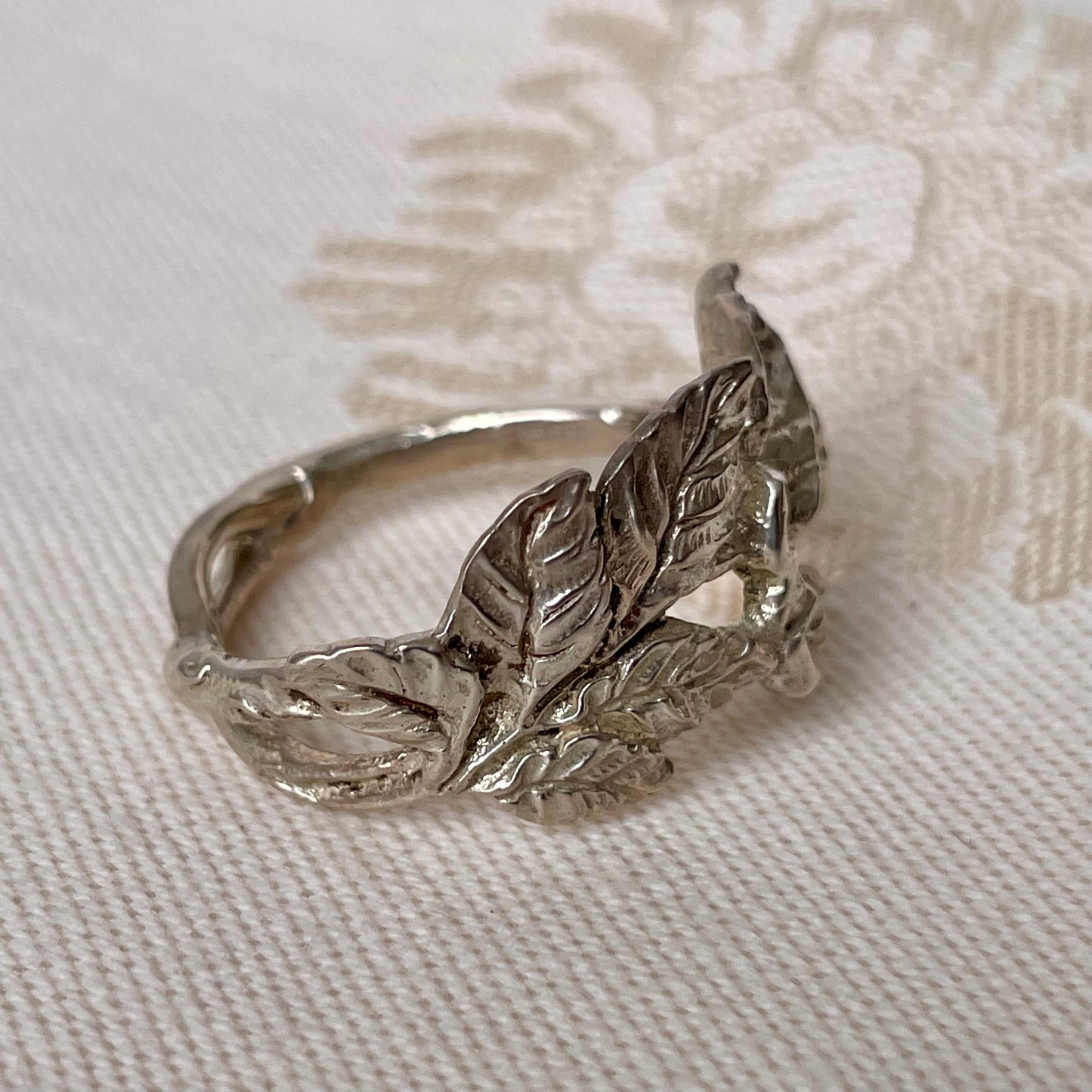 Large Rose Sterling Silver Spoon Ring