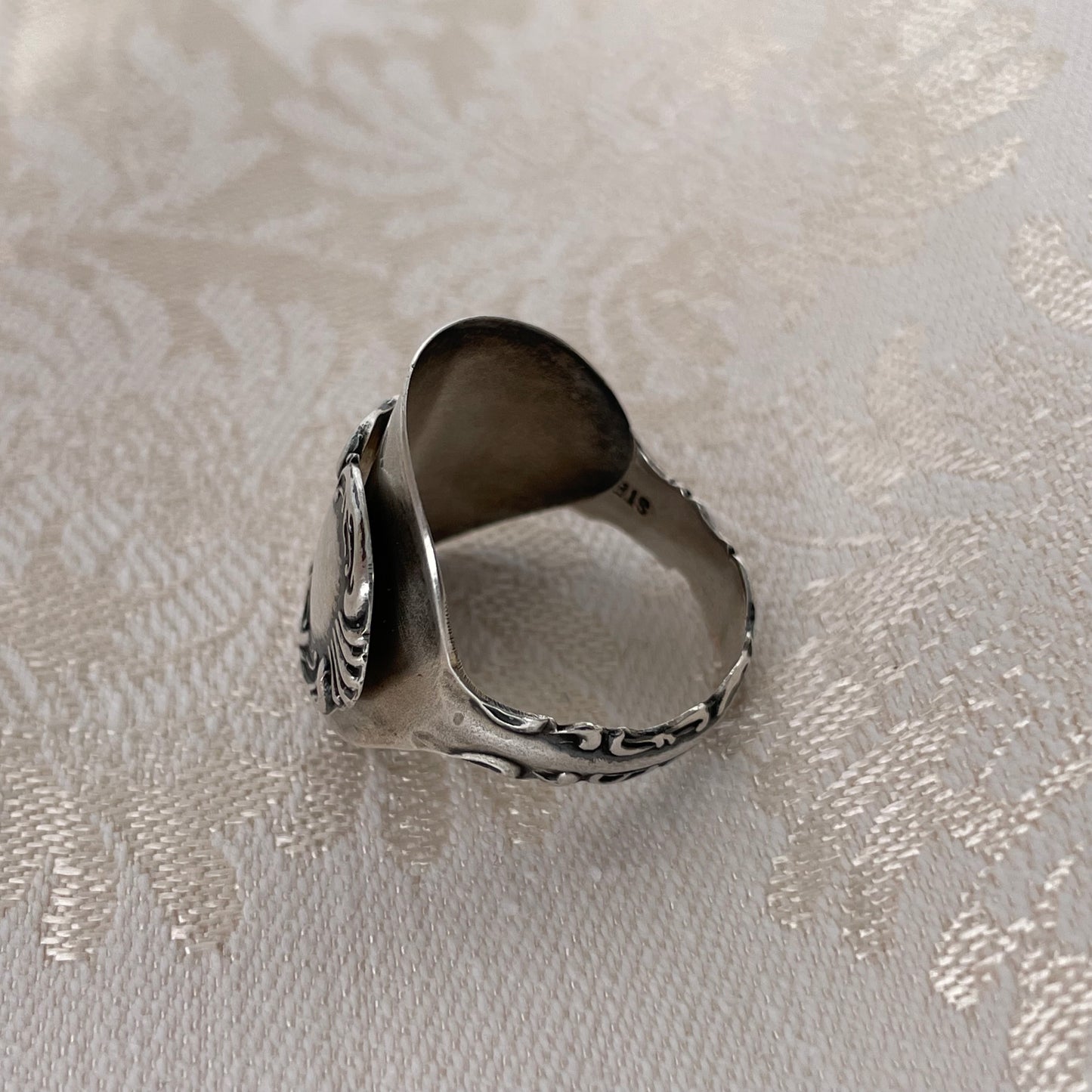 Louis XV Sterling Silver Spoon Ring — Gorham Silver, 1891