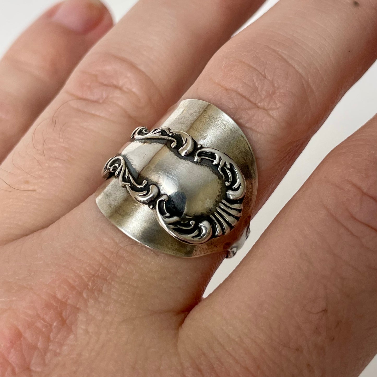 Louis XV Sterling Silver Spoon Ring — Gorham Silver, 1891