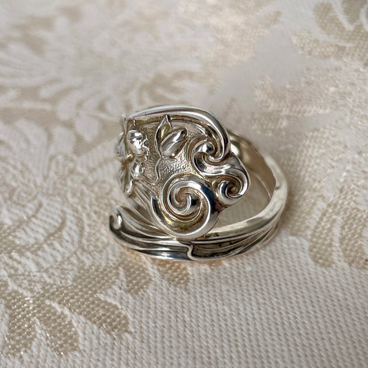 Antique Sterling Spoon Handle Ring