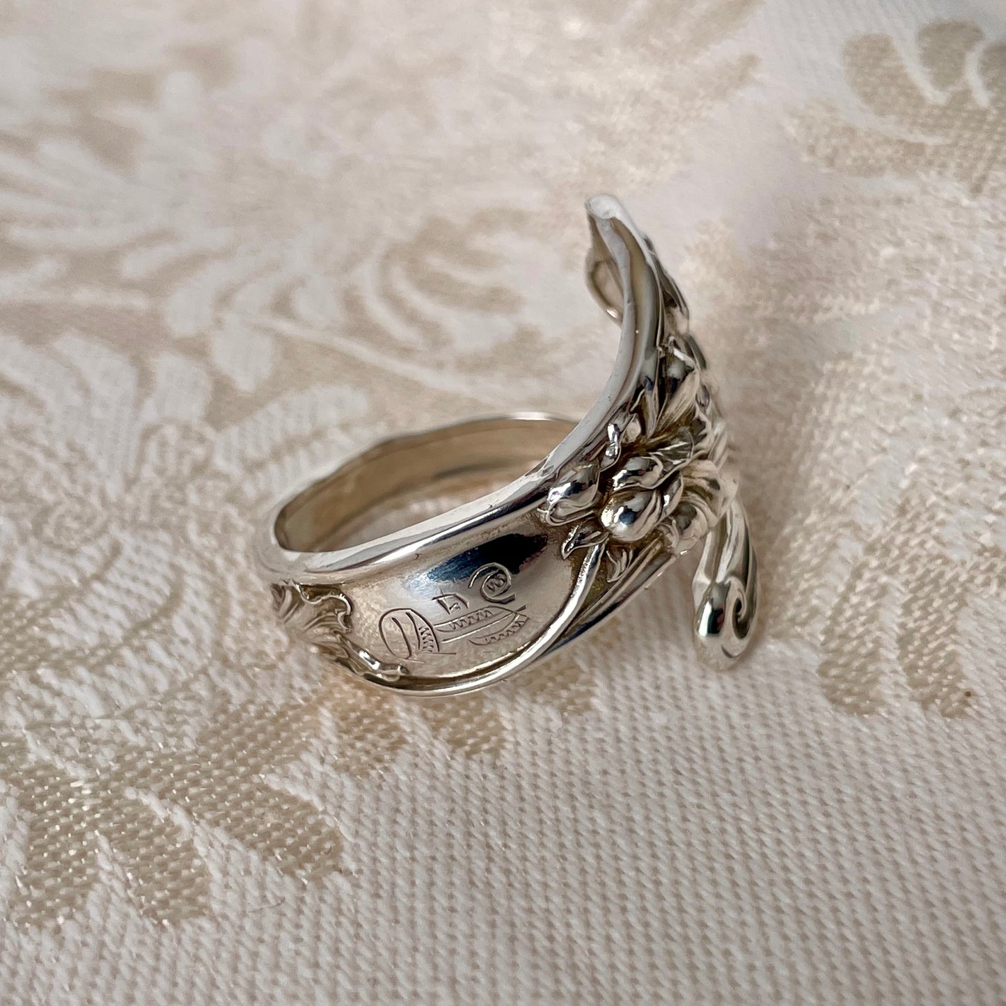 Antique Sterling Spoon Handle Ring