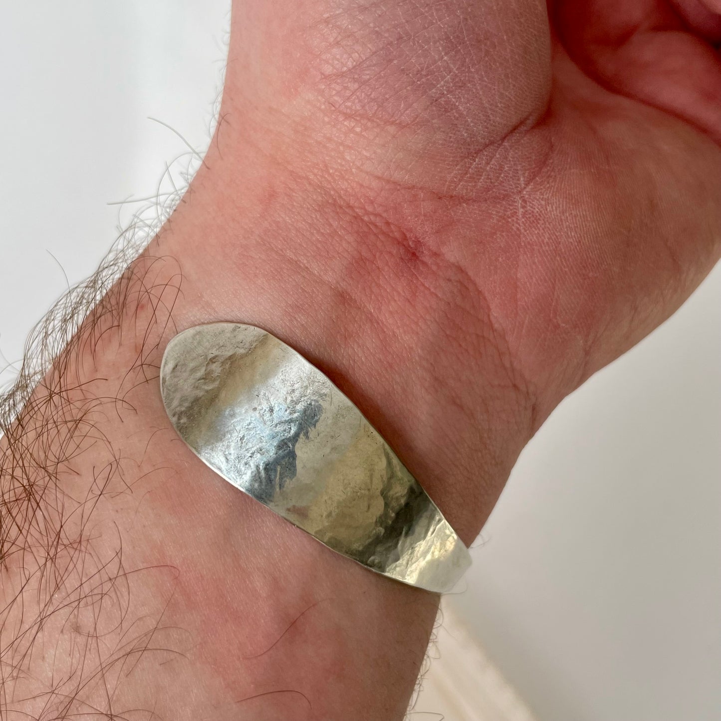 Silver Heart Fork Bangle