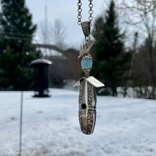 Bird House Necklace