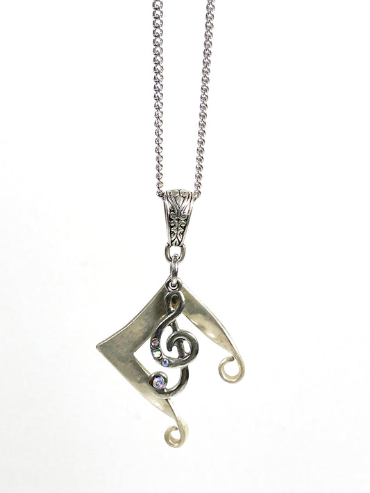 Music Note Fork Necklace